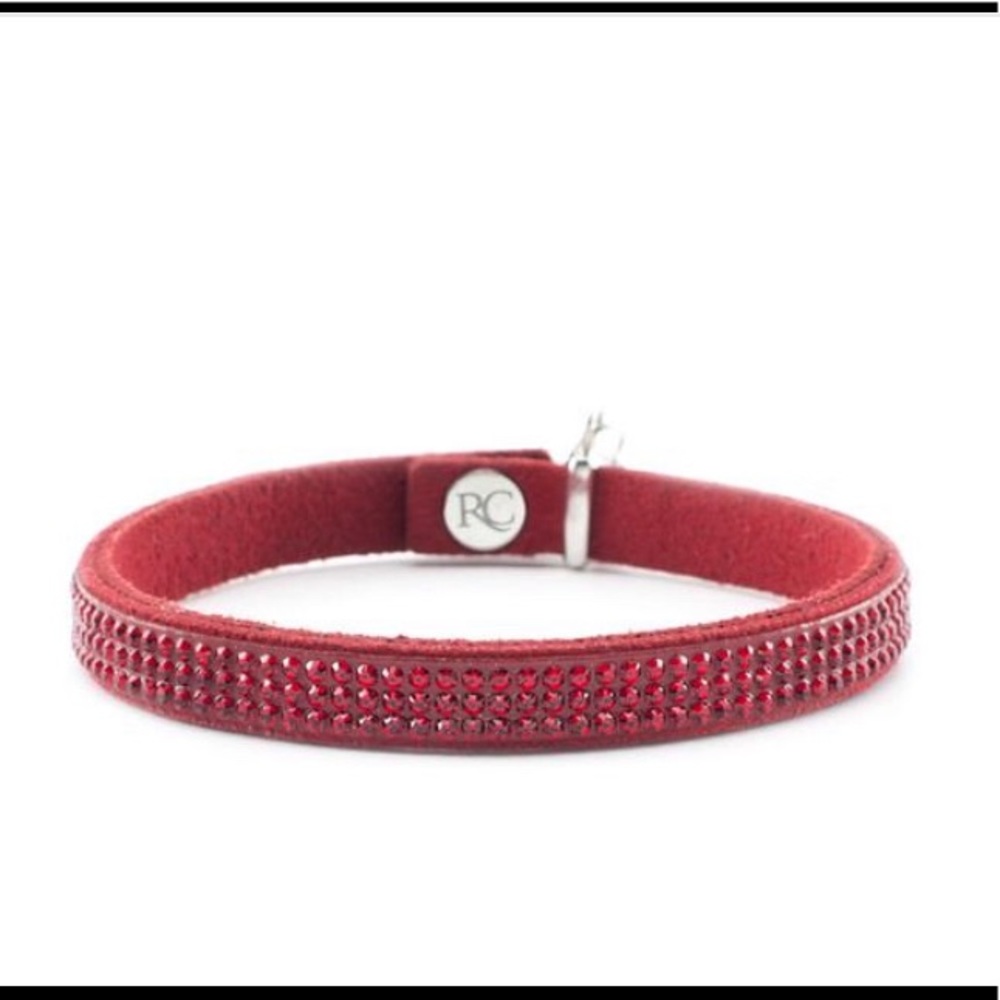 Rustic Cuff with Red Swarovski